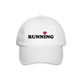 Love running - Baseballkappe - Weiß/Weiß - Vorne