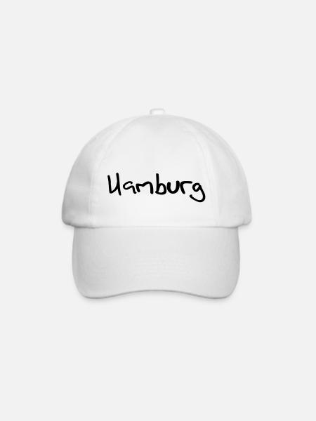 hamburg - Baseballkappe - Weiß/Weiß