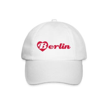 I love Berlin - Baseballkappe - Weiß/Weiß - Vorne