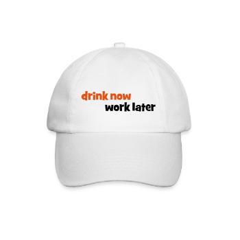 trinken - Baseballkappe - Weiß/Weiß - Vorne