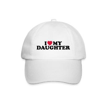 I love my daughter - Baseballkappe - Weiß/Weiß - Vorne