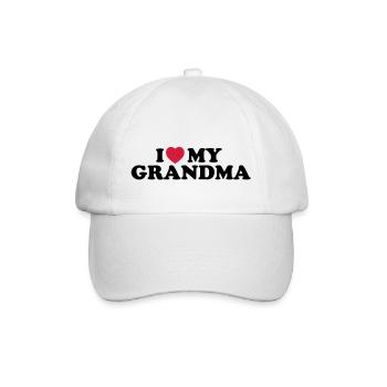 I love my grandma - Baseballkappe - Weiß/Weiß - Vorne