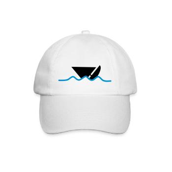 distress_boat - Baseballkappe - Weiß/Weiß - Vorne