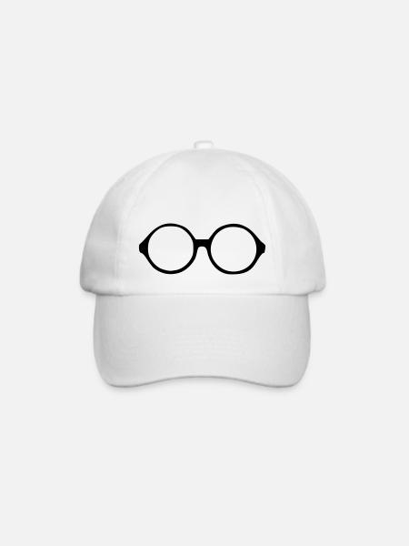 Brille - Baseballkappe - Weiß/Weiß