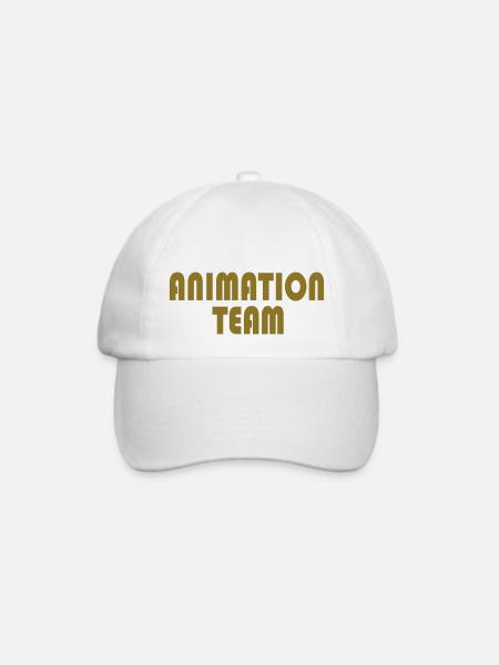 animation team - Baseballkappe - Weiß/Weiß