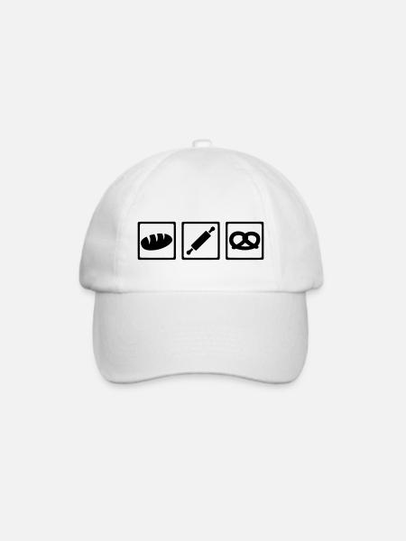 Bäcker - Baseballkappe - Weiß/Weiß