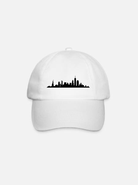 Skyline New York - Baseballkappe - Weiß/Weiß