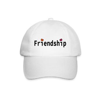 Friendship Freundschaft Freunde Freundin Freund - Baseballkappe - Weiß/Weiß - Vorne