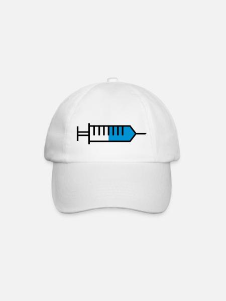 Spritze outline - Baseballkappe - Weiß/Weiß