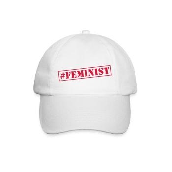 feminist - Baseballkappe - Weiß/Weiß - Vorne