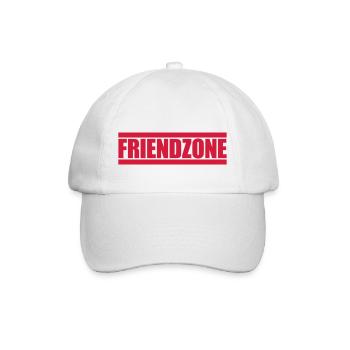Rote Balken Friendzone - Baseballkappe - Weiß/Weiß - Vorne