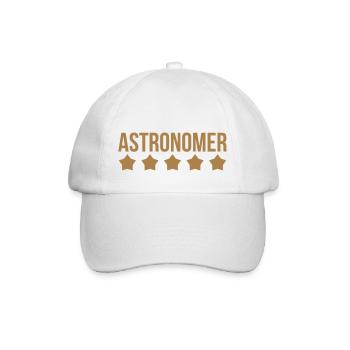 Astronom - Astronomie - Baseballkappe - Weiß/Weiß - Vorne