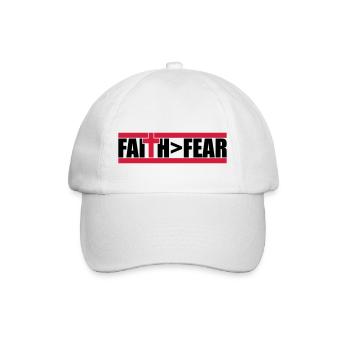 Gott Faith größer - Baseballkappe - Weiß/Weiß - Vorne