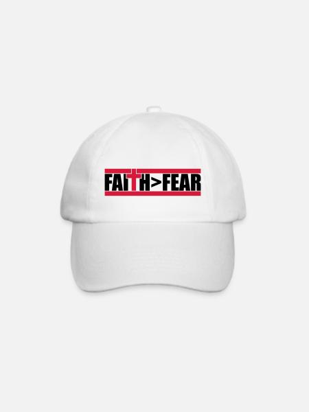 Gott Faith größer - Baseballkappe - Weiß/Weiß