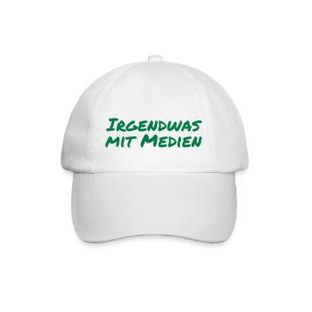 Irgendwas mit Medien - Baseballkappe - Weiß/Weiß - Vorne