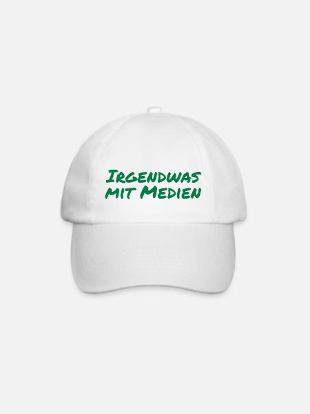 Irgendwas mit Medien - Baseballkappe - Weiß/Weiß