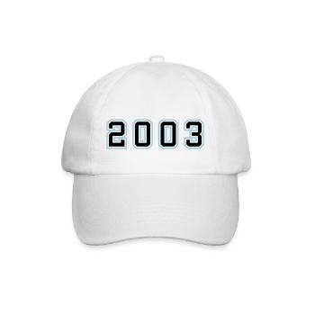 2003 Jahr Geburtstag - Baseballkappe - Weiß/Weiß - Vorne
