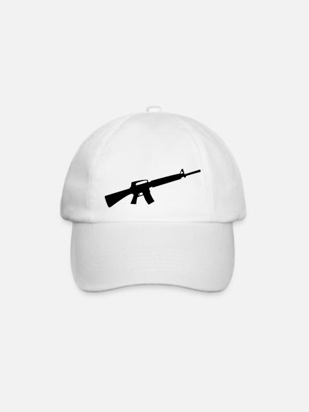 waffe gun - Baseballkappe - Weiß/Weiß