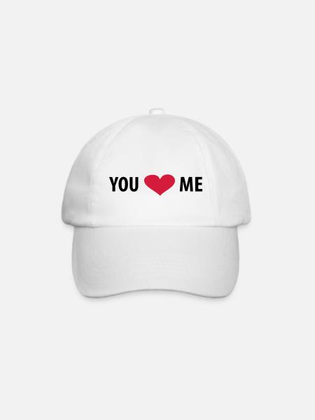 You love Me - Baseballkappe - Weiß/Weiß