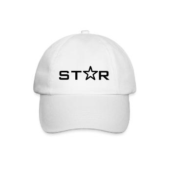 star - Baseballkappe - Weiß/Weiß - Vorne