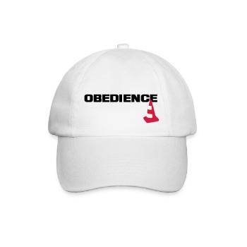 Obedience mit Pylone - Baseballkappe - Weiß/Weiß - Vorne