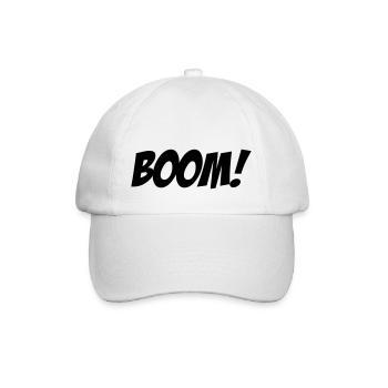 Boom! - Baseballkappe - Weiß/Weiß - Vorne