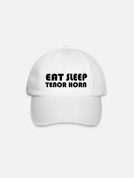 Eat Sleep Tenor Horn - Baseballkappe - Weiß/Weiß