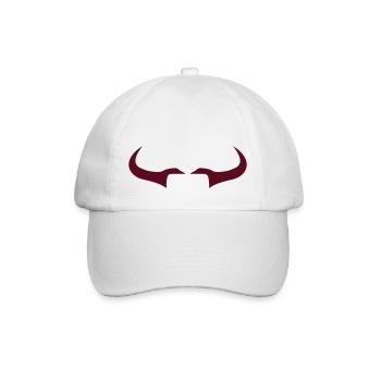 Bull Horns 02 - red - Baseballkappe - Weiß/Weiß - Vorne