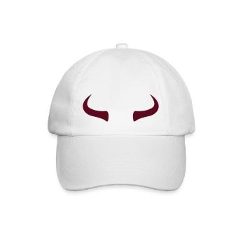 Bull Horns - red - Baseballkappe - Weiß/Weiß - Vorne
