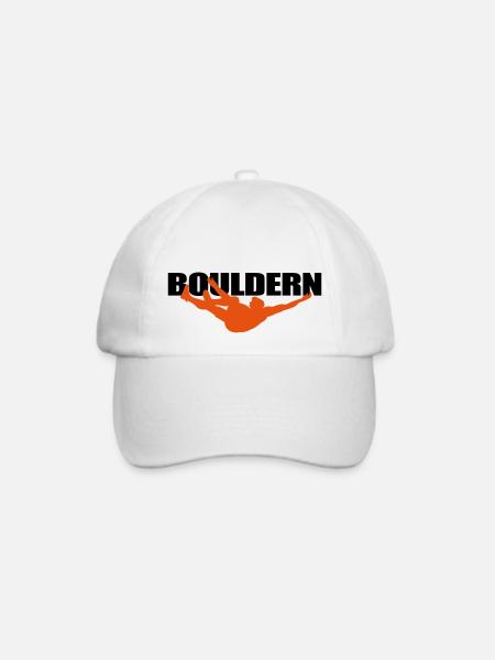 Sport "Bouldern" mit Kletterer - Baseballkappe - Weiß/Weiß