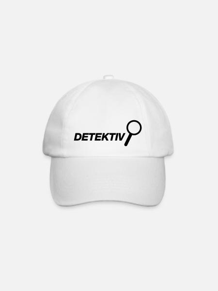 Detektiv - Baseballkappe - Weiß/Weiß