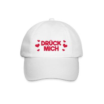 Drück mich - Baseballkappe - Weiß/Weiß - Vorne
