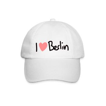 I love Berlin - Baseballkappe - Weiß/Weiß - Vorne