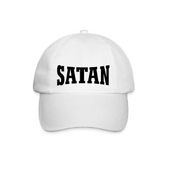 Satan - Baseballkappe - Weiß/Weiß - Vorne