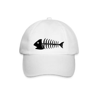 fish - Baseballkappe - Weiß/Weiß - Vorne