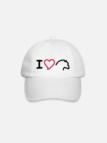 I Love Fjordis - Baseballkappe - Weiß/Weiß
