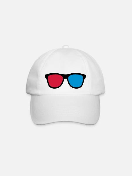 3D-Brillen - Baseballkappe - Weiß/Weiß