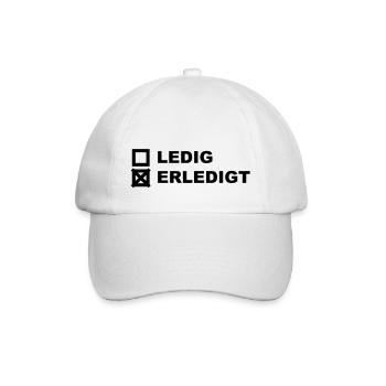 Ledig Erledigt - Baseballkappe - Weiß/Weiß - Vorne