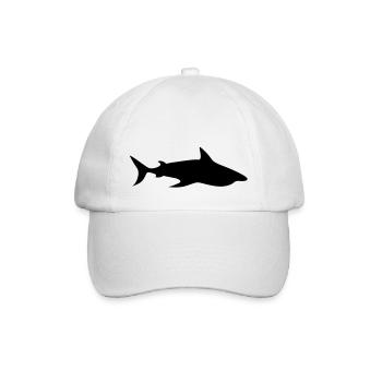 Hai Haifisch - Baseballkappe - Weiß/Weiß - Vorne
