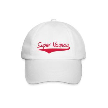Super Nanny! - Baseballkappe - Weiß/Weiß - Vorne