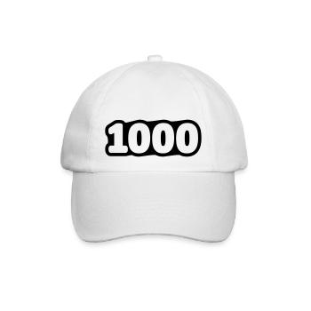 1000. // Tausend // Jubiläum // Geburtstag - Baseballkappe - Weiß/Weiß - Vorne