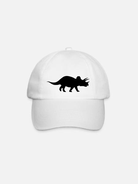 Triceratops - Baseballkappe - Weiß/Weiß