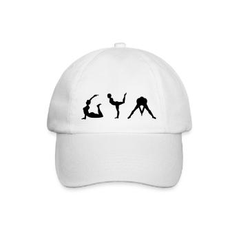 Gymnastik Gymnastik Frauengymnastik - Baseballkappe - Weiß/Weiß - Vorne