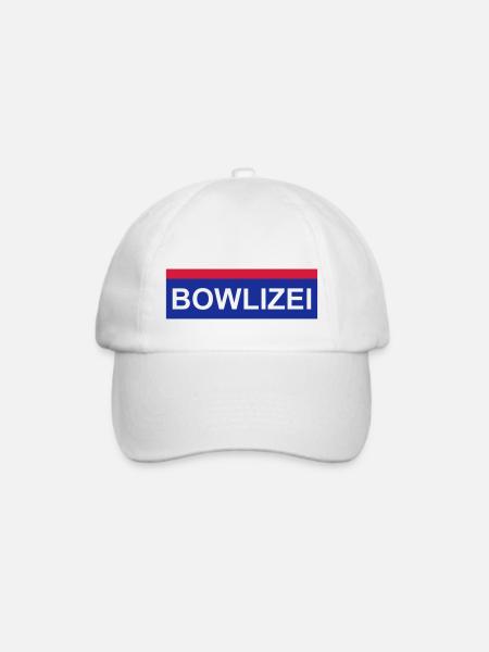 Bowlizei - Bowling - Baseballkappe - Weiß/Weiß