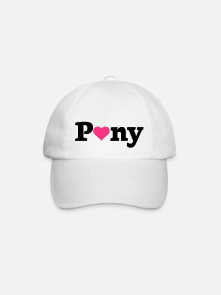 Pony Herz - Baseballkappe - Weiß/Weiß