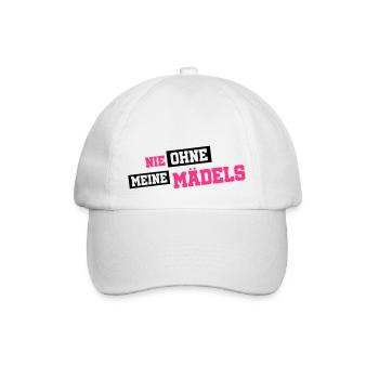 nie ohne meine maedels - Baseballkappe - Weiß/Weiß - Vorne
