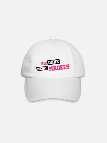 nie ohne meine maedels - Baseballkappe - Weiß/Weiß