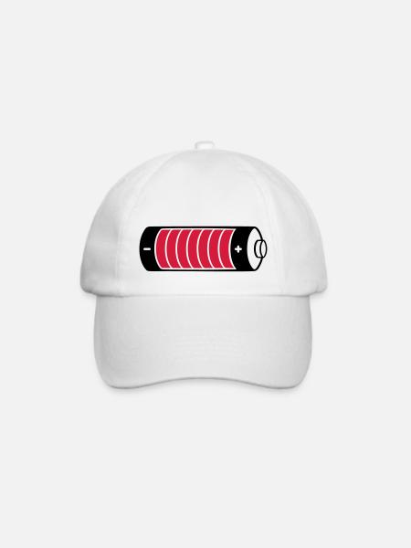 Ladebalken Batterie Clipart - Baseballkappe - Weiß/Weiß