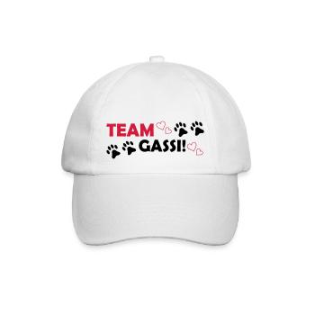 Team Gassi - Baseballkappe - Weiß/Weiß - Vorne