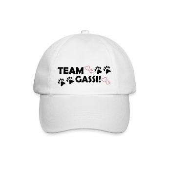 Team Gassi - Baseballkappe - Weiß/Weiß - Vorne